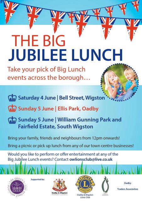 Details of the Big Jubilee Lunch events taking place in the Borough