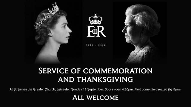Invite to Service of Commemoration for HM Queen Elizabeth II