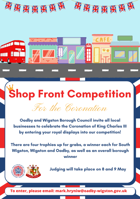 Poster for the coronation shop front competition