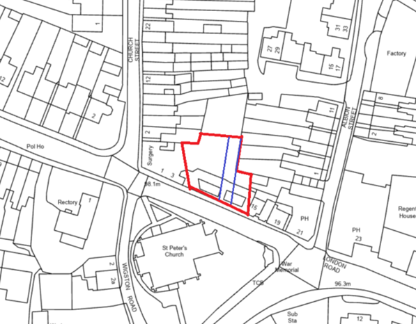 Image demonstrates where council has received an offer for land so that an access driveway can be built