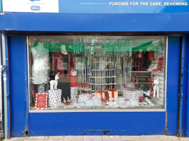 Woodside Animal Charity Shop - Wigston Christmas window entry
